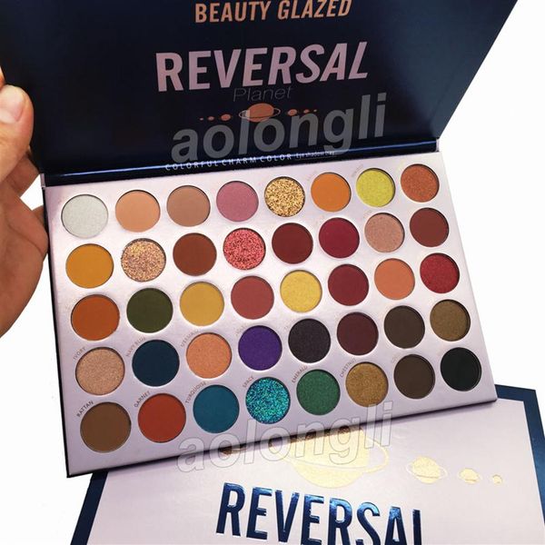 

beauty glazed eye shadow palette 40 colors reversal planet eyeshadow blend glitter shimmer matte makeup eyeshadow palettes brand c269i