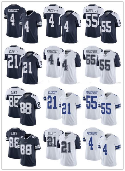 

jersey men women youth dallas''cowboys''jersey 4 dak prescott 21 ezekiel elliott 55 leighton vander esch 19 amari cooper, Black;red