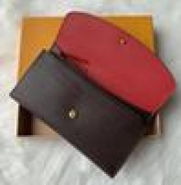 

2023 woman wallet women purse original box wallets flower serial number date code fashion high quality, Red;black