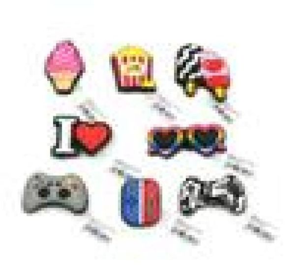 

10pcs casual custom shoe charms with tag whole jibitz for cro, White;pink