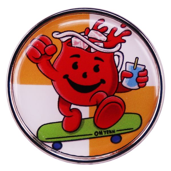 

cartoon drink jug kool aid man enamel pin backpack pins badge brooch jewelry gift s1000, Blue