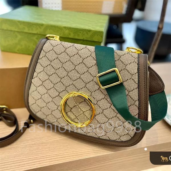 

2022 womens shoulder bags purse beige white canvas leather small medium designer highquality luxury designer hardware round interlocking han