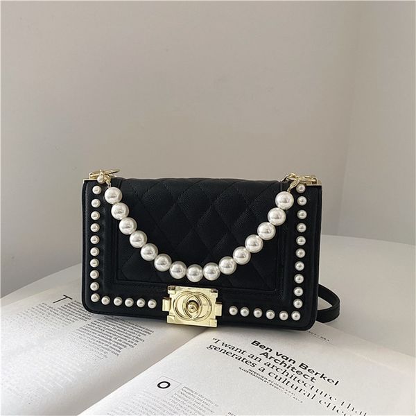 

tote bag messenger off 2022 new trendy bags fashion women's handbag simple versatile pearl shoulder 60% chain women fwgkj