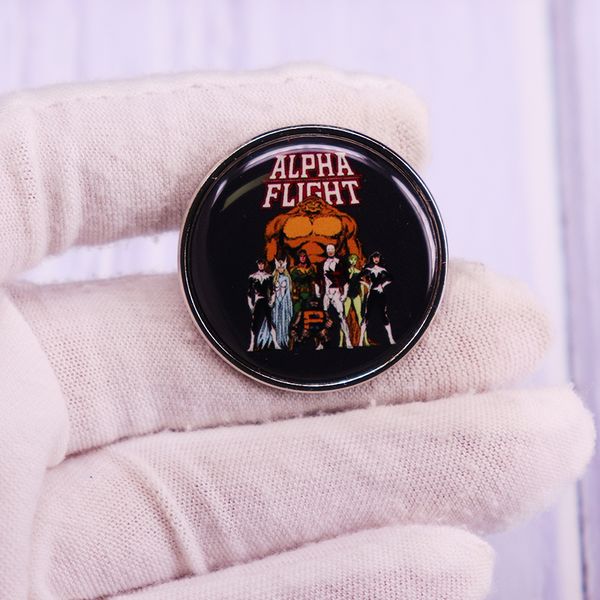 

alpha flight team pin brooch, Blue