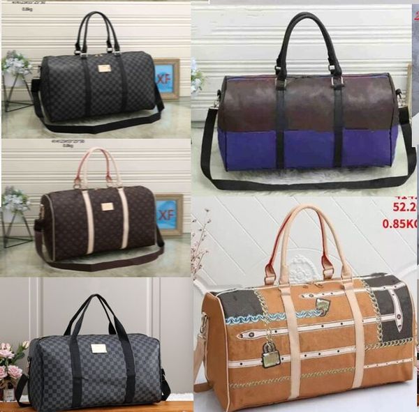 

45-55cm women duffel bag luxury portable travel bags men leather business luggage totes designer letter print backpacks for girls boys walle