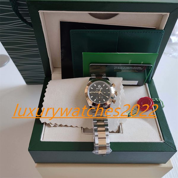 

mp factory watch for man 40mm sapphire glass mechanical automatic two tone stainless steel bracelet movement men's wristwatch montre de, Slivery;brown