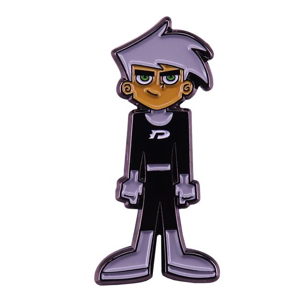

danny phantom lapel pin cool 90s kids cartoon jewelry, Blue