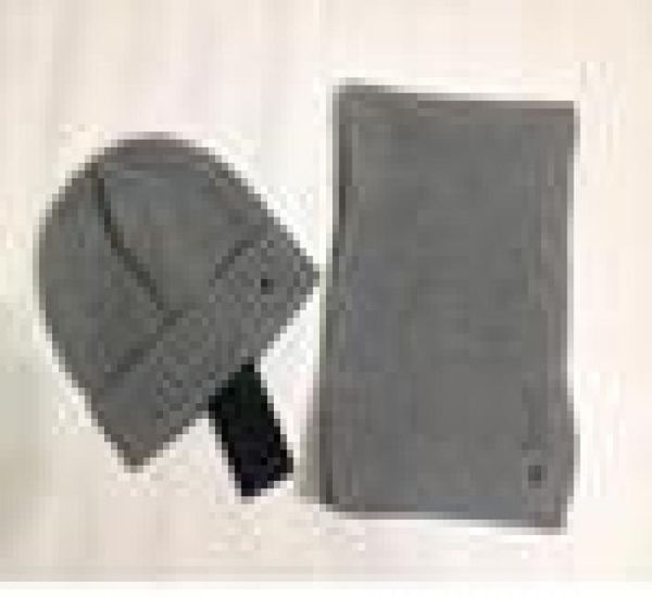 

1set autumn winter man beanie cool knitted cap woman knitting hat wa, Blue;gray