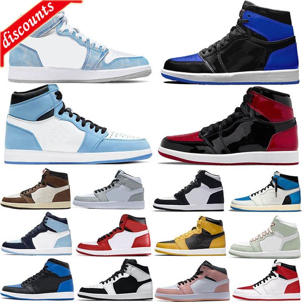 

2022 jumpman 1 basketball shoes university blue 1s high og grey fog black white shadow college dark forbidden unc gray chicago mens womens