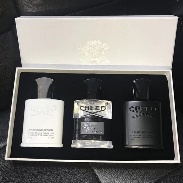 

brand perfumes creed kit parfum 30ml 3 creed cologne 3 pcs sets aventus tweed silver mountain water fragrance for men250r