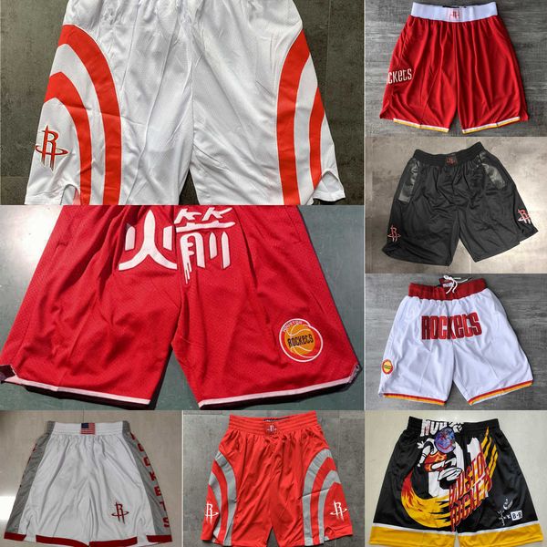 

basketball shorts houston''rockets''men throwback pocket, White;black