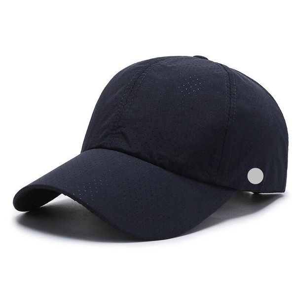 

ll snapbacks yoga hats men's and women's baseball caps fashion quick-drying fabric sun hat caps beach outdoor sports solid color s, Black;white