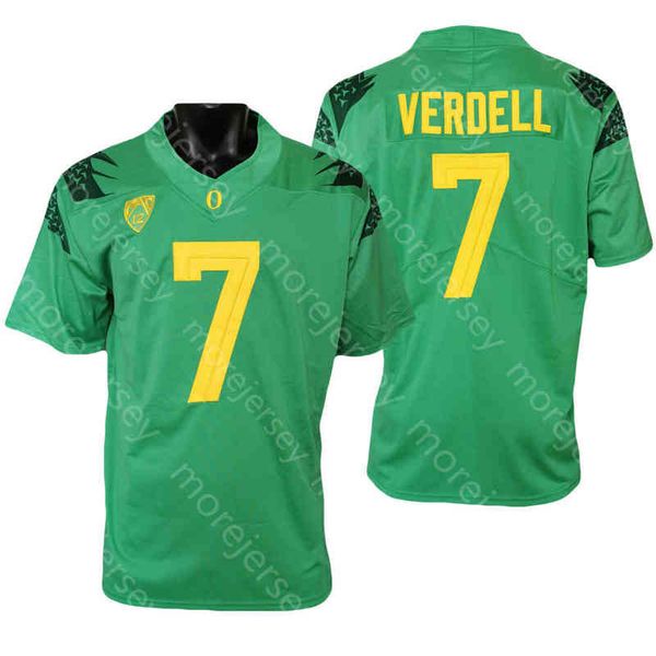 

shirts college oregon ducks football jersey cj verdell white green size s-3xl all stitched embroidery, White;black