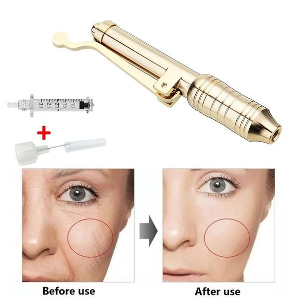 

golden hyaluron pen for lip lifting lift lip filler needle hyaluronic pen syringe atomizer injection wrinkle removal beauty m250x