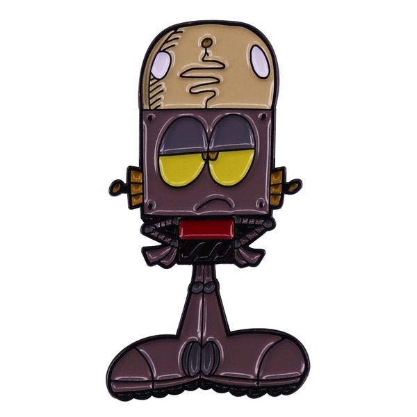 

animated tv series robot jones enamel pin brooch badge clothes hat backpack decoration jewelry accessories, Blue