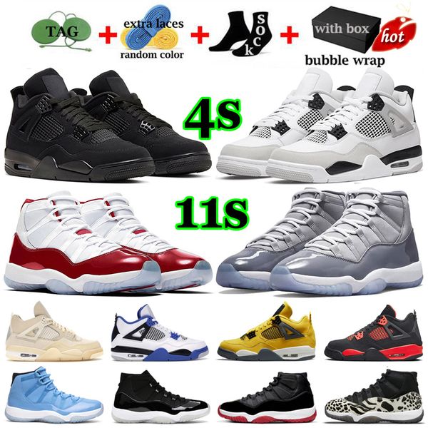 

with box jumpman 4 basketball shoes men womens sneakers 11 mens 4s military black cat infrared cool grey 11s cherry sports trainers outdoor