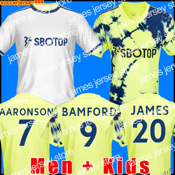 

new 22 23 bamford soccer jerseys adams aaronson leeds unitedes harrison home away 2022 2023 llorente luis sinisterra football shirt uniforms, Black;yellow