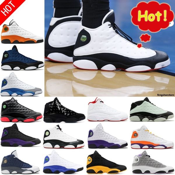 

new xiii 13 13s men basketball shoes hyper royal french blue linen island green obsidian bred midnight navy black cat del sol barons gym red