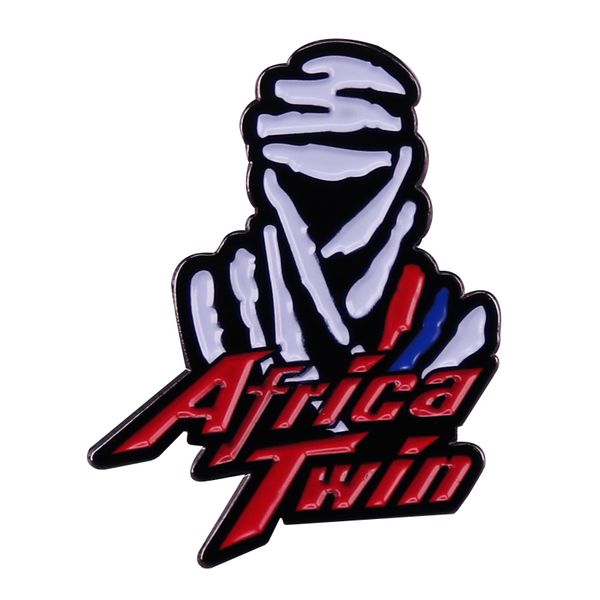 

motorcycle africa twin logo enamel pin brooch, Blue