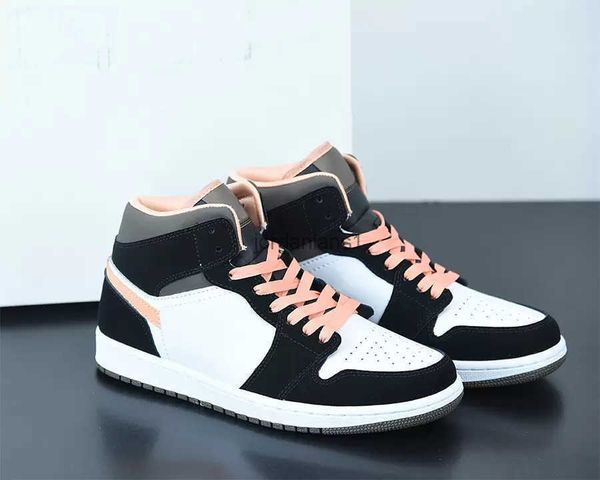 

boots wmns jumpman1 mid se peach mocha shoes outdoor trainers sports with original box fast delivery, Black