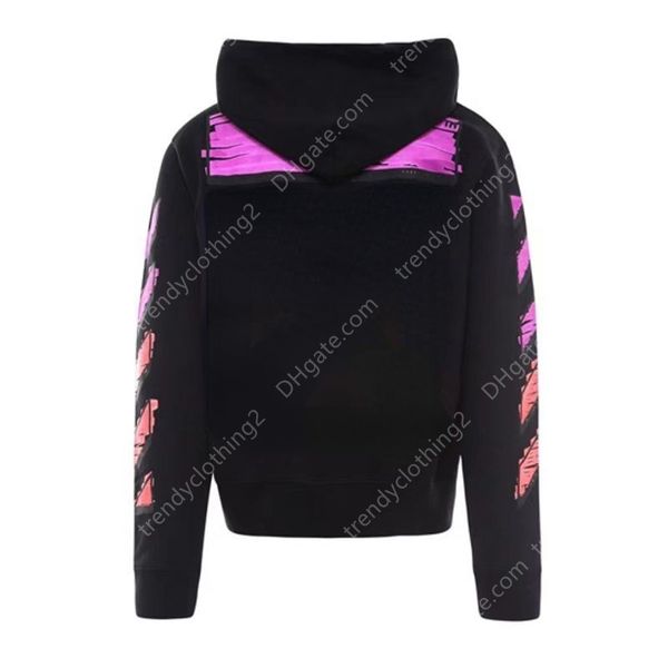 

off designer hoodie mens hooded sweater arrow graffiti zipper jacket hip hop loose oversize hoodies men women cotton sweatshirt, Black