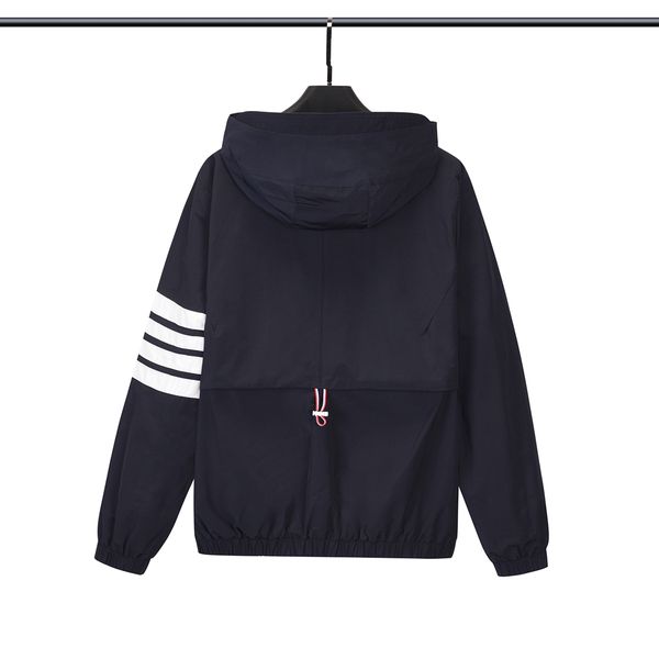

men's jacket plus size outerwear & coats hoodie fall new long sleeve hooded waist zip stripe outdoor windbreaker korean casual coat #m-, Black;brown