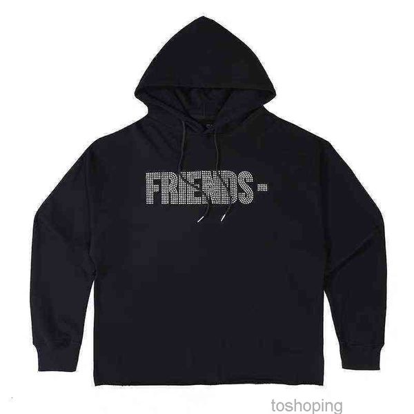 

rhinestone vlones drill hoodie for men and women shanghai limited black big v jacket trendp is clean