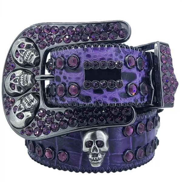 

rhinestone belt designer belts bb belts for men women classic bb waistband skull buckle womens cintura ceintures 2202251s, Black;brown