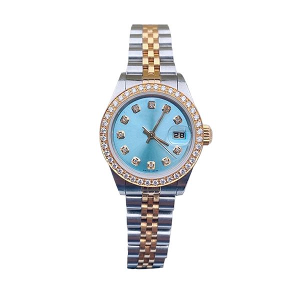 

aaafactory fashion watch automatic movement watches full stainless steel womens watch wristwatches designer president waterproof diamond 26m, Slivery;brown
