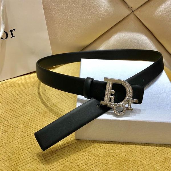 

high-grade luxury leather belt fashionable ladies leather casual letters smooth buckle black and red leather belt 7cm belt body ho2402, Black;brown