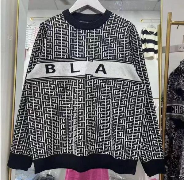 

designer sweater jacket woman designer sweaters womens round neck stripe knit letter knitted long sleeved cardigan fashion casual knitwearg9, White;black