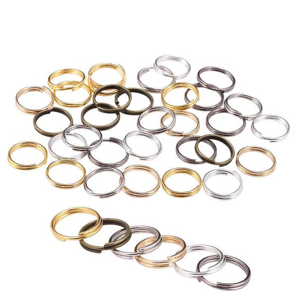 

50-200pcs/lot 4-20mm open jump rings double loops split connectors for diy jewelry making supplies, Gray