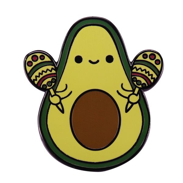 

cute playing maracas avocado badge creative vegan decor, Blue
