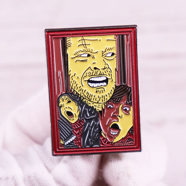 

pervert killer enamel pin scary face badge brooch, Blue