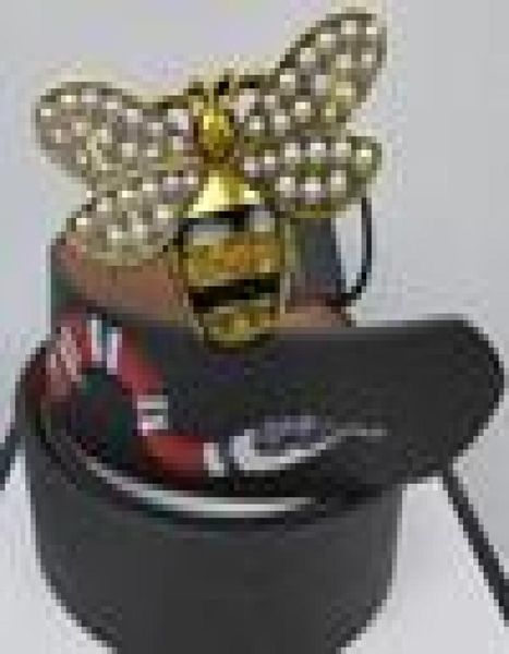 

new designer belt mens womens genuine leather fashion belts bee buckle snake pattern belt, Black;brown