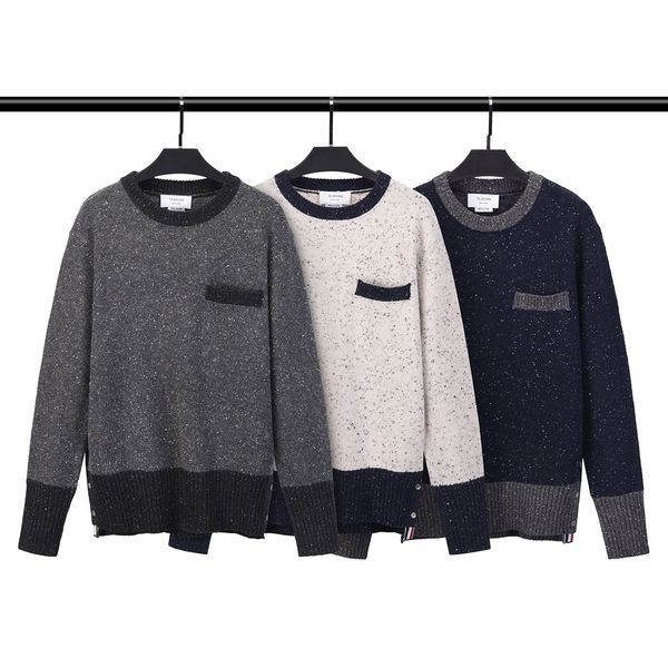 

men's sweater hoodie fall new long sleeve crew neck striped korean outdoor casual jacquard knit sweater wool #m-xxl, White;black