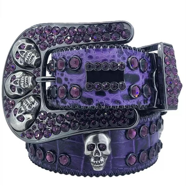 

rhinestone belt designer belts bb belts for men women classic bb waistband skull buckle womens cintura ceintures 2202239v, Black;brown