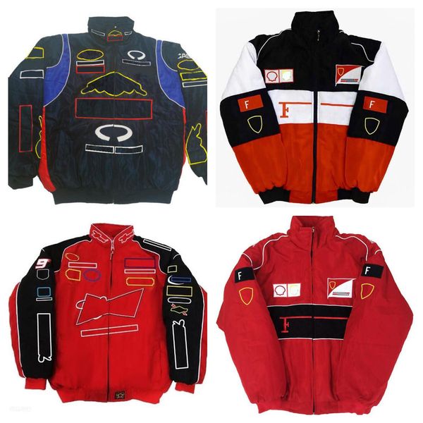 

2023 new motorcycle racing wear winter fully embroidered logo car jacket