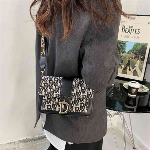 

tote bag 2022 trend red small spring trendy net bags one and shoulder summer personalized women's foreign style letter texture fa ajtm