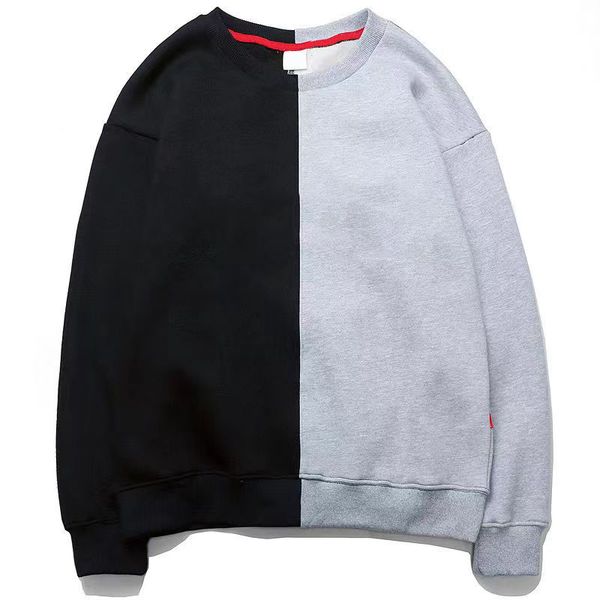 

men's hoodies contrast color round neck cover pure cotton letters mens sweatwear womens hoodie, Black