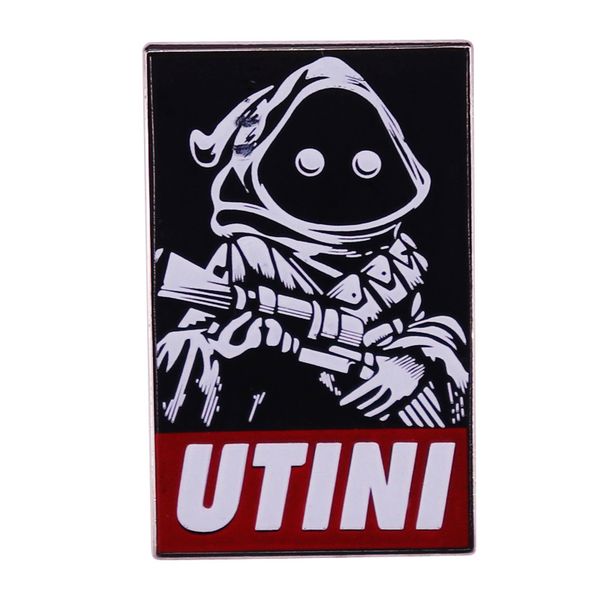 

stars war jjawa utini art badge metal brooch enamel pin, Blue