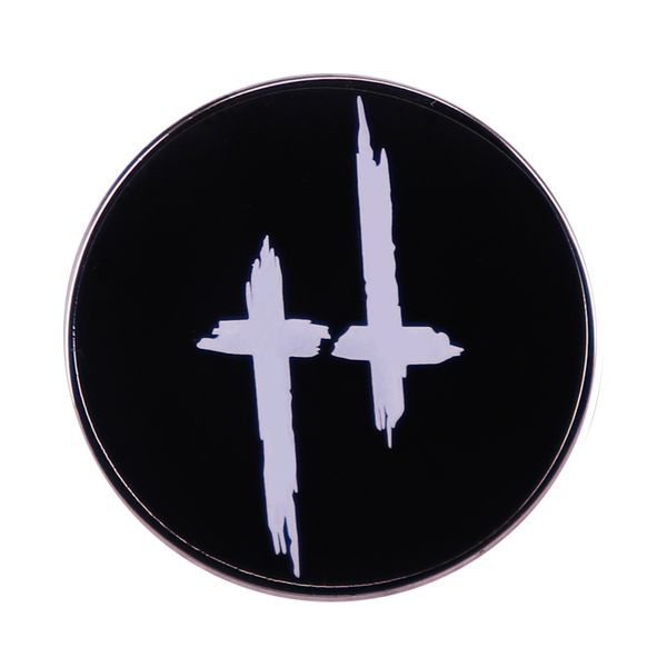 

huntshowdown bounty hunting game logo pin badge, Blue