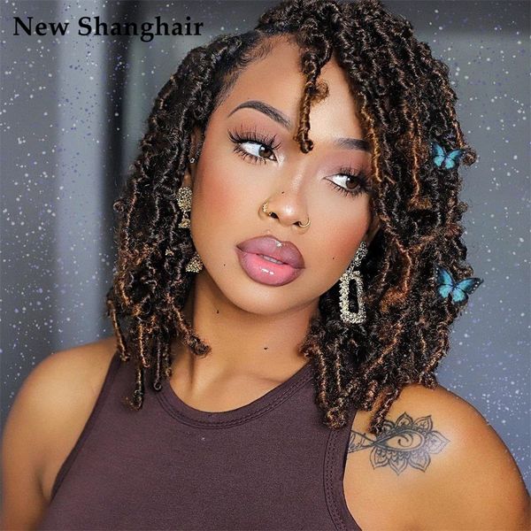 

butterfly locs crochet hair 14 inch goddess faux braid 80g/pcs pre looped black bug braiding hair bs15