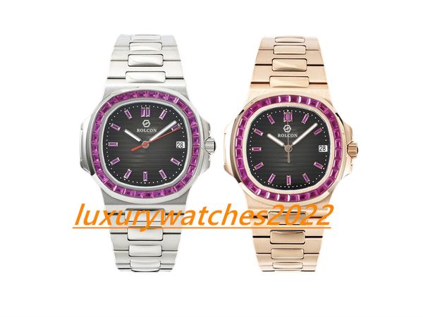 

zf factory mens watch 5711 cal.324 automatic movement diamond bezel 40.5mm date 904l stainless super quality sapphire watches, Slivery;brown