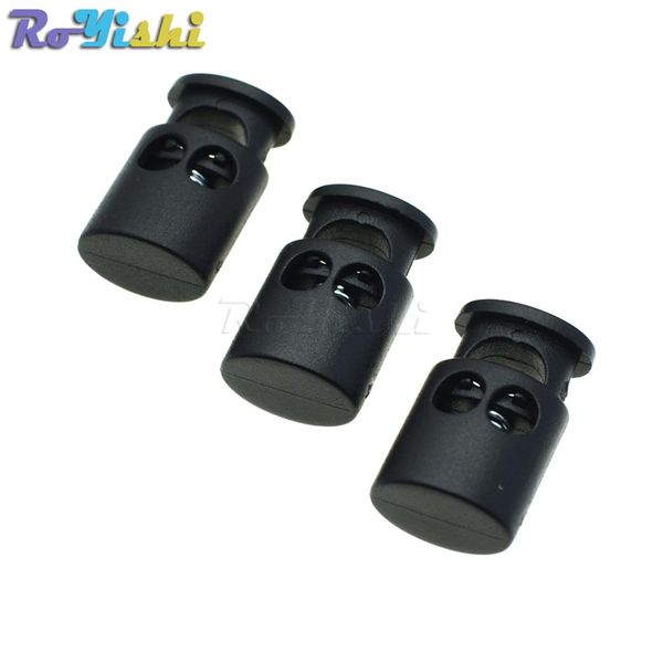 

100pcs lot cord lock ser cylinder barrel plastic toggle clip for garment accessories2534