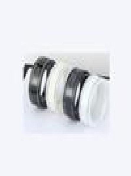 

ceramic ring black and white gold silver bilateral letter band ring for men