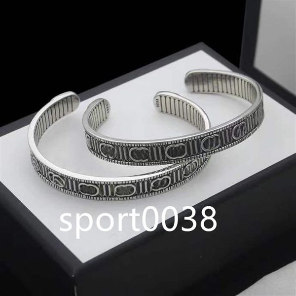

vintage couple bracelet opening adjustable size bracelet fashion personality bracelet silver plated jewelry supply221d, Black