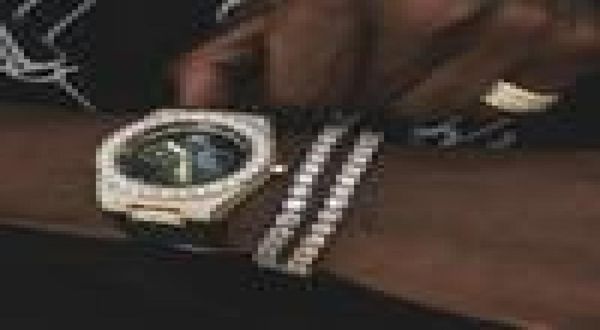 

charm bracelets mens hip hop tennis bracelet shining square round cut cz cu, Golden;silver