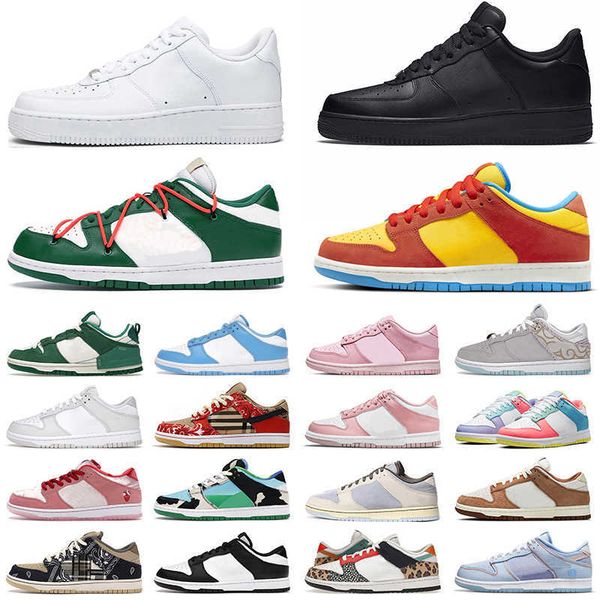 

dunks men women low running shoes dunkes disrupt panda offs bart simpson white safari valentine day air''forces1''af1s c, Black
