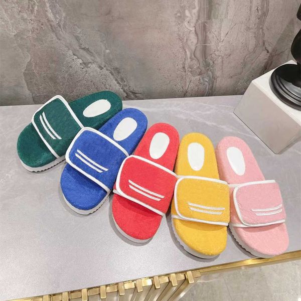 

selling brand joint design women platform slippers classic print velvet slip-on casual shoes mules lightweight vintage thick soled, Black